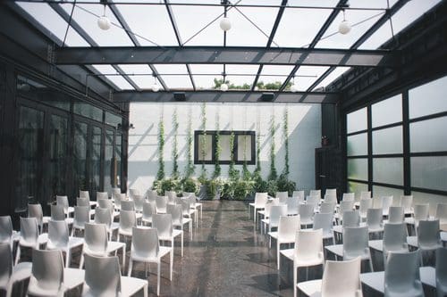 empty wedding reception area
