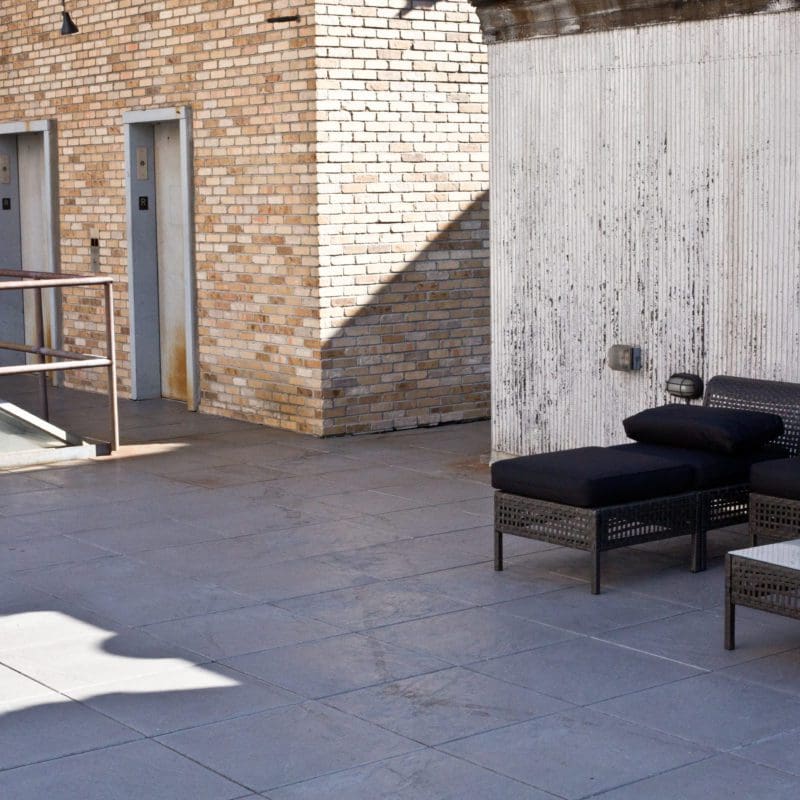 urban rooftop area with lounge sit