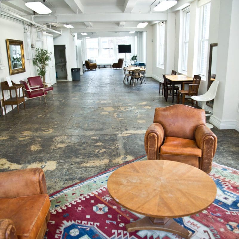 large interior lounge area
