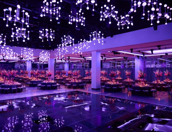 Gala seating for dinner at The Glasshouse