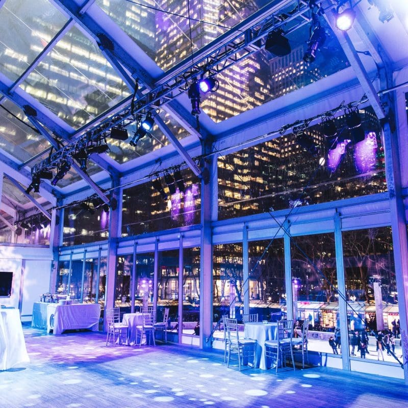 interior venue event space next to an ice rink