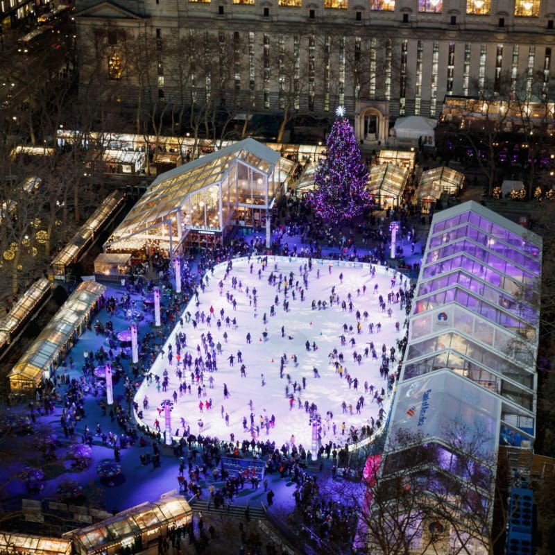 birds eye view of an ice rink