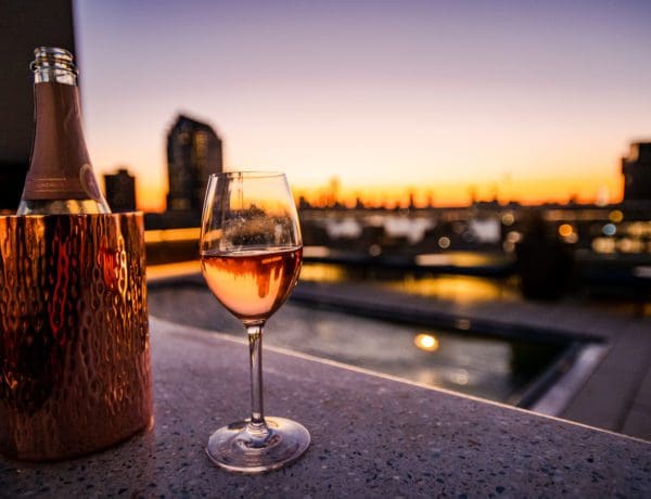 cocktails on a table outside