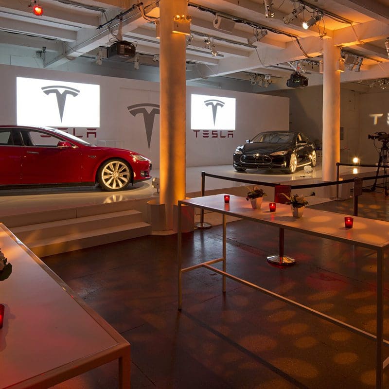 interior venue event space with cars