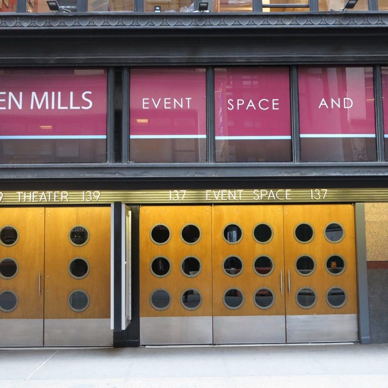 exterior shot of Helen Mills event space entrance