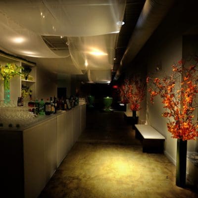 fine interior venue area with bar