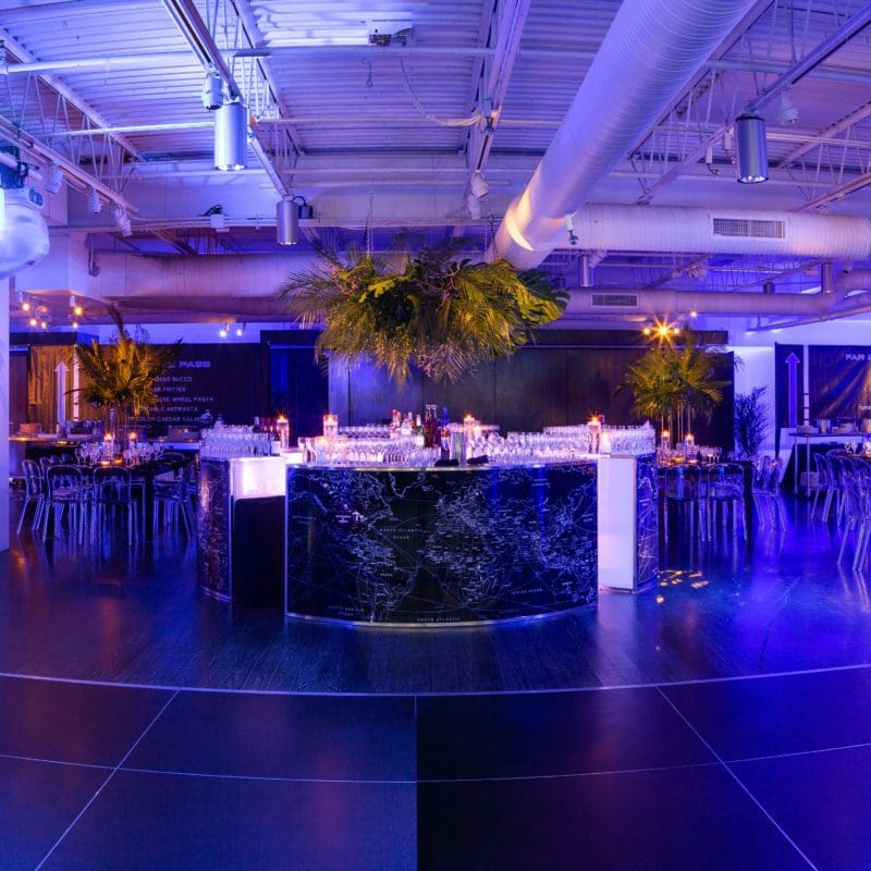 beautifully decorated interior event space