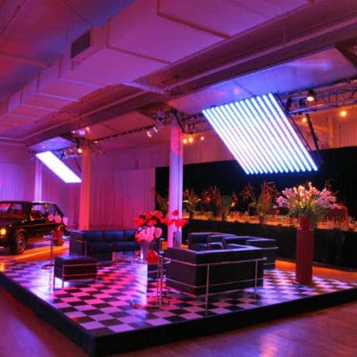 interior venue event space with lots of lights