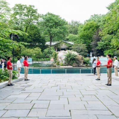 Servers at Central Park Zoo event