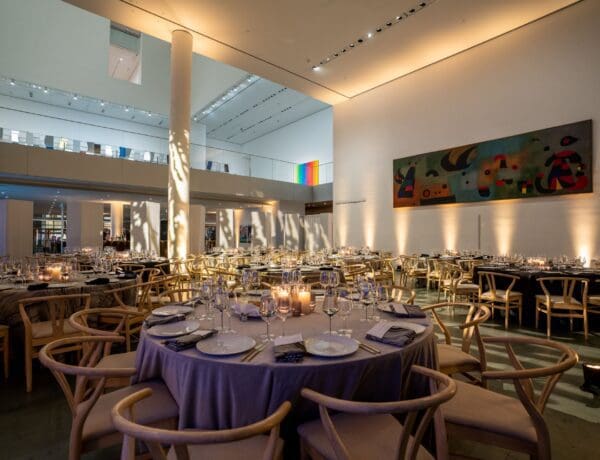 Seated dinner event at MoMa in NYC