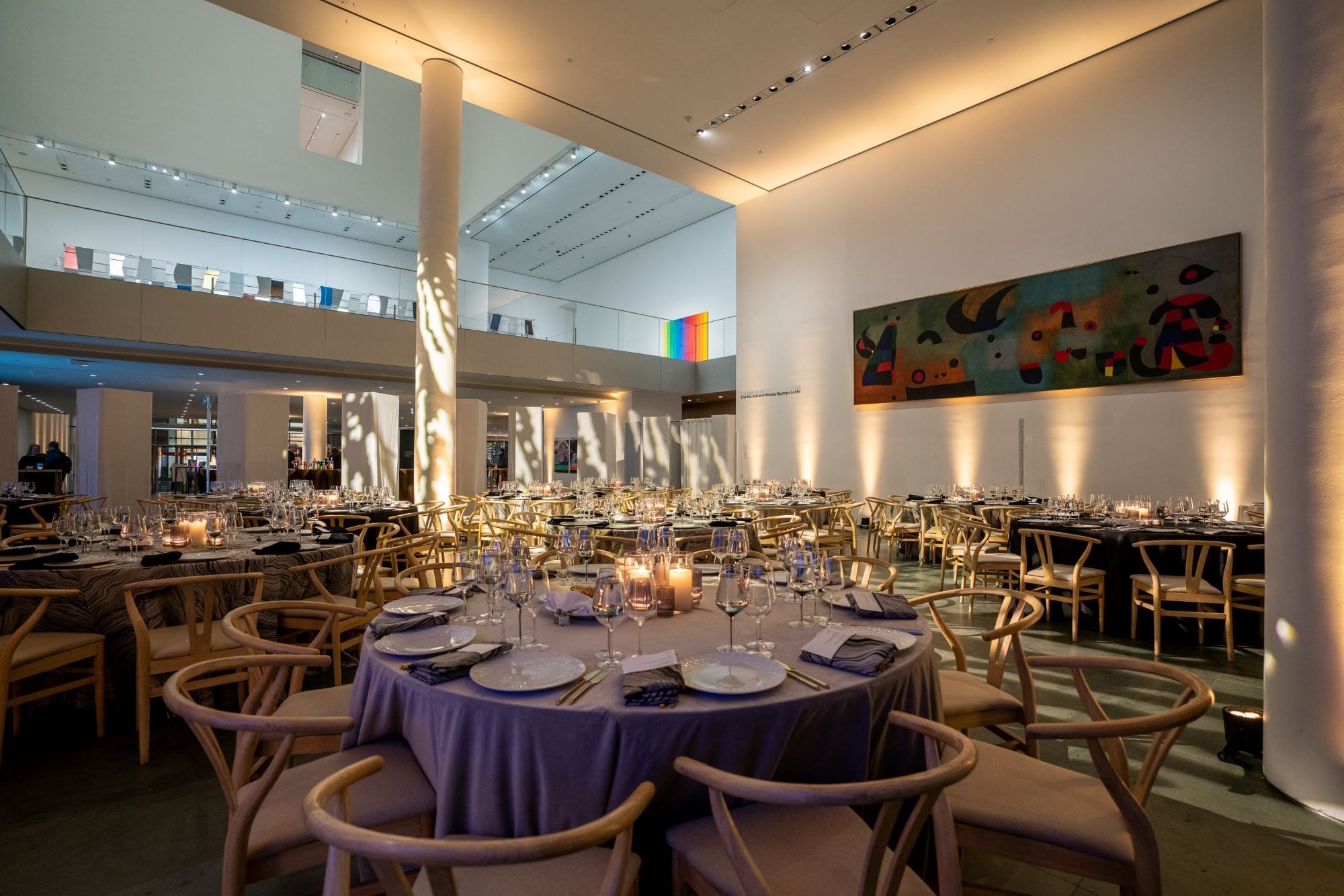 Seated dinner event at MoMa in NYC