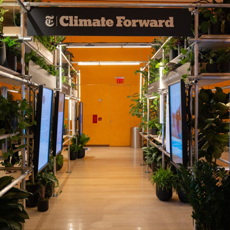 NYT Climate Forward Climate week event at The Times Center - Set Up