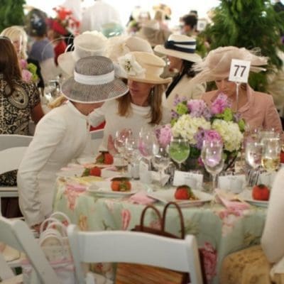 guests eating at an event