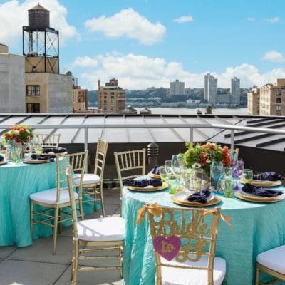 Arthouse Hotel outdoor terrace with tables set