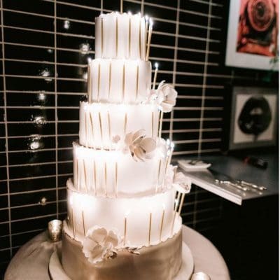wedding cake in the main lounge