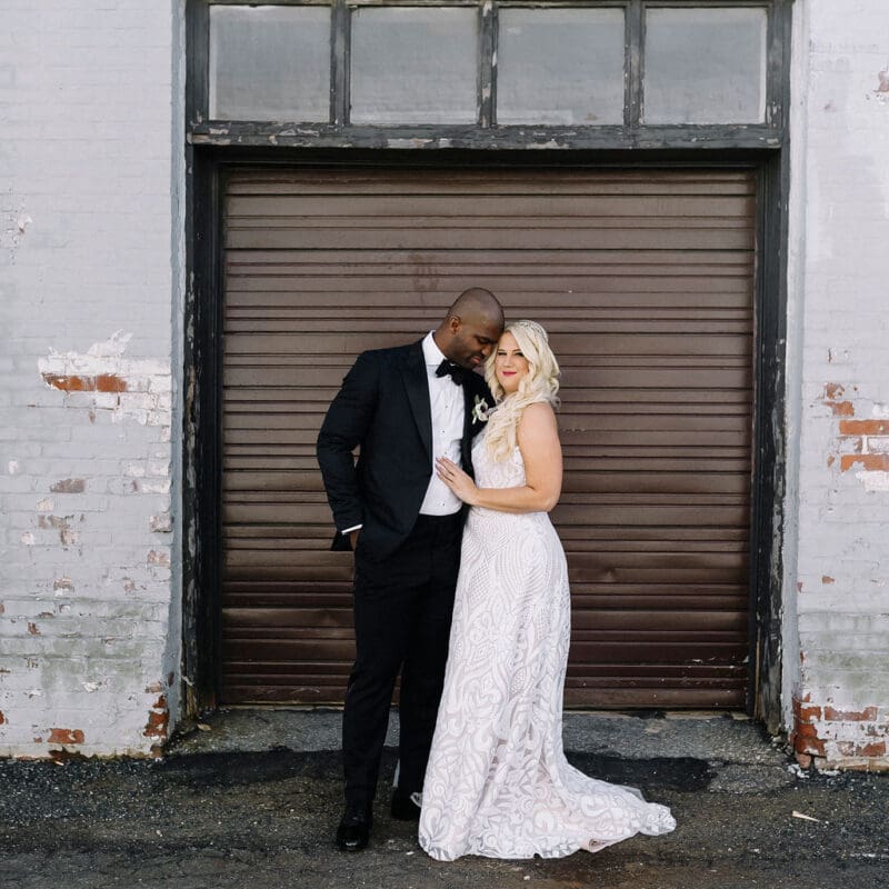 Bride and groom at the Loading Dock