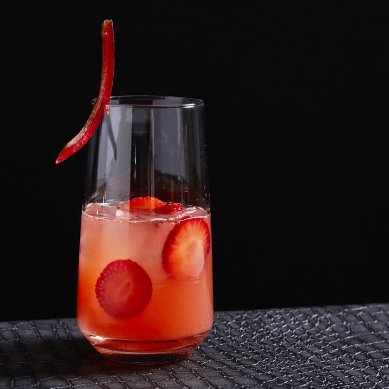 Strawberry Rhubarb cocktail