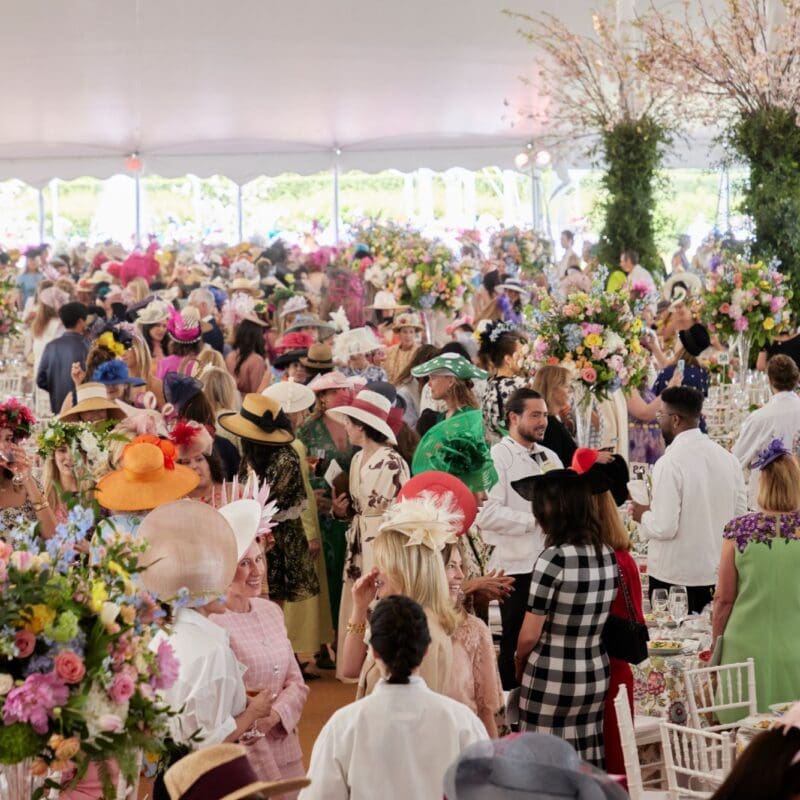 Guests in hat at the Central Park Conservancy Hat Luncheon