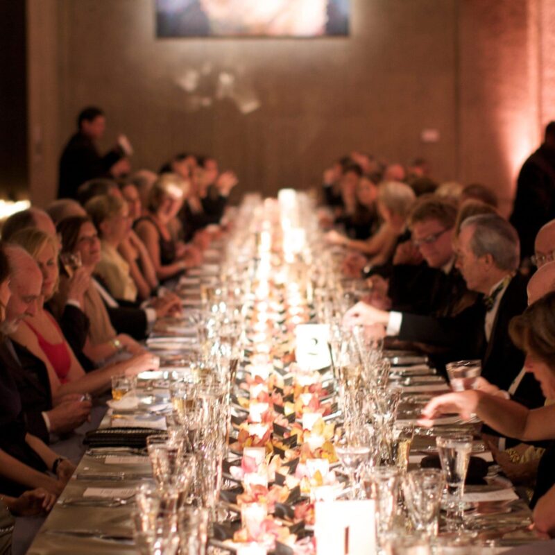 people eating at a fine dining area