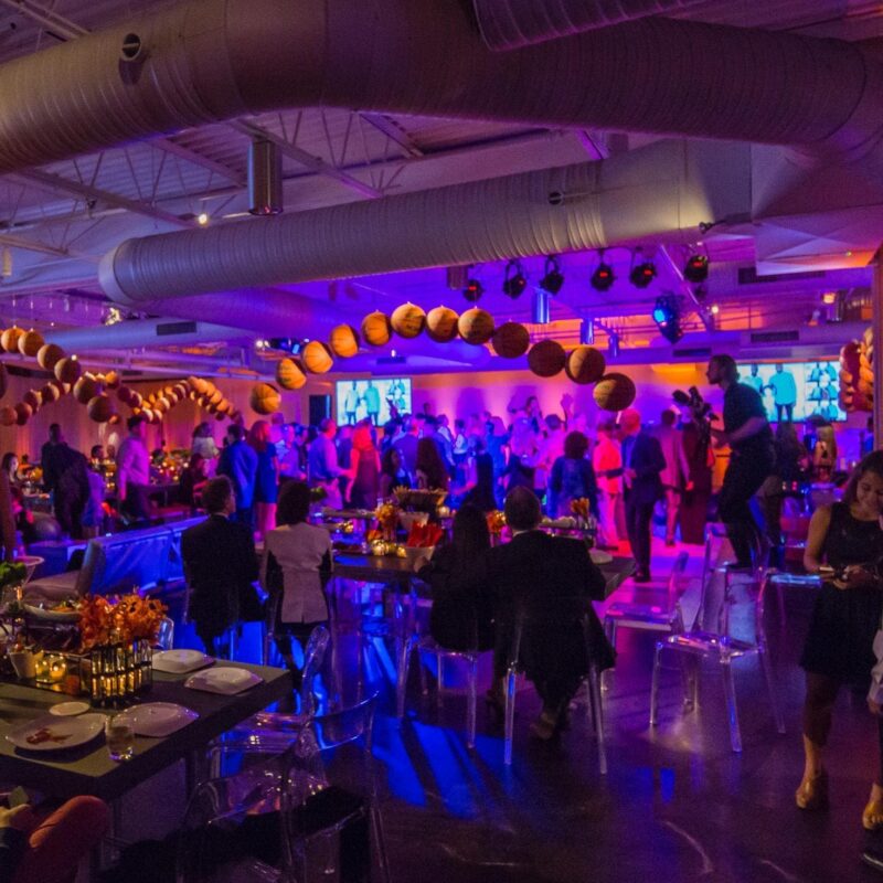 beautiful event space with people talking