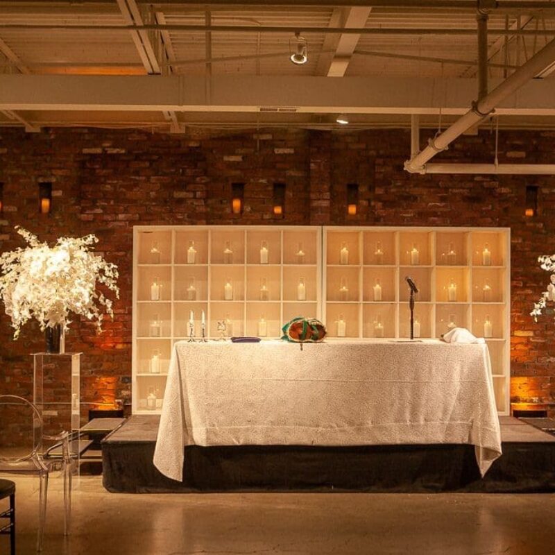 beautiful event space with table