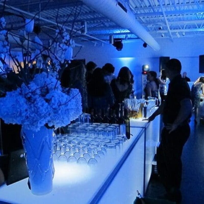 fine interior venue area with bar