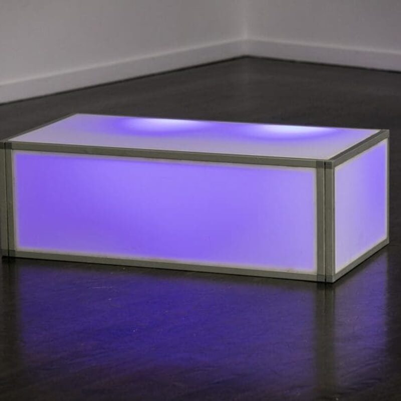 lit up bench