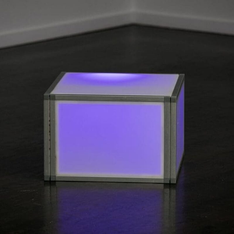 lit up bench