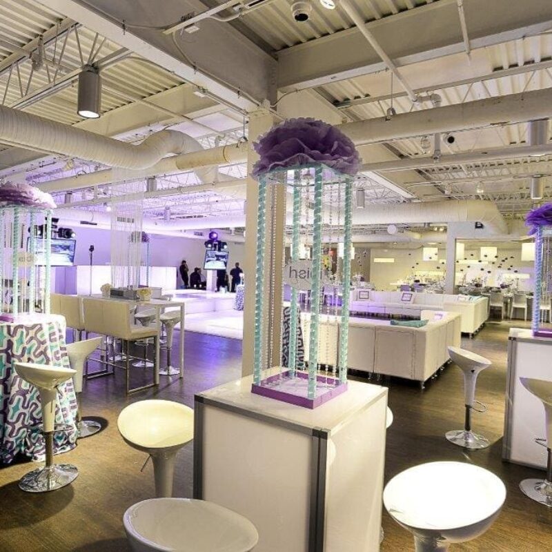 interior venue with tables and chairs