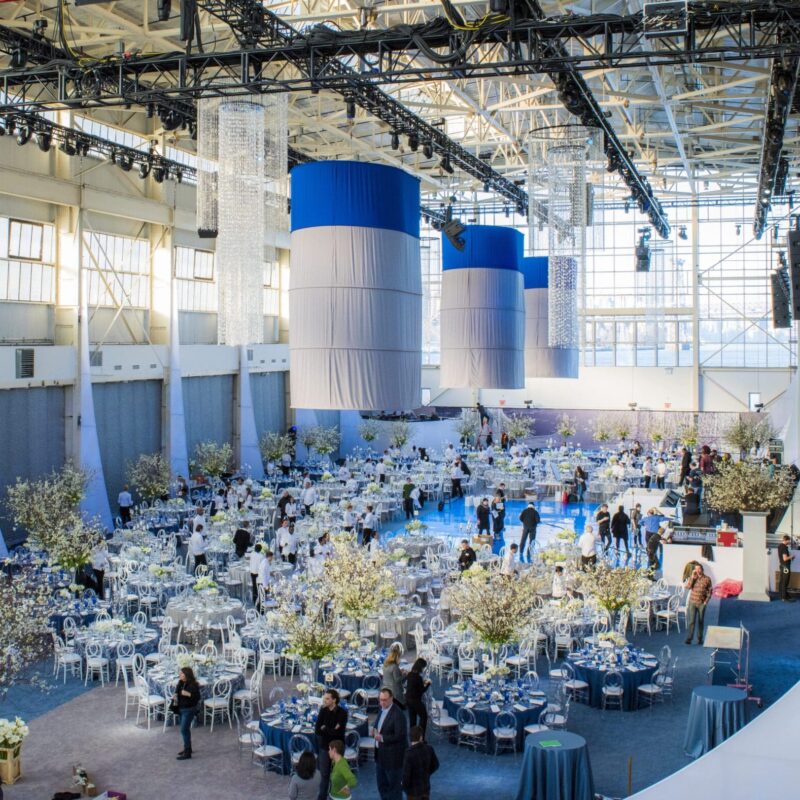 large interior venue with fine dining area