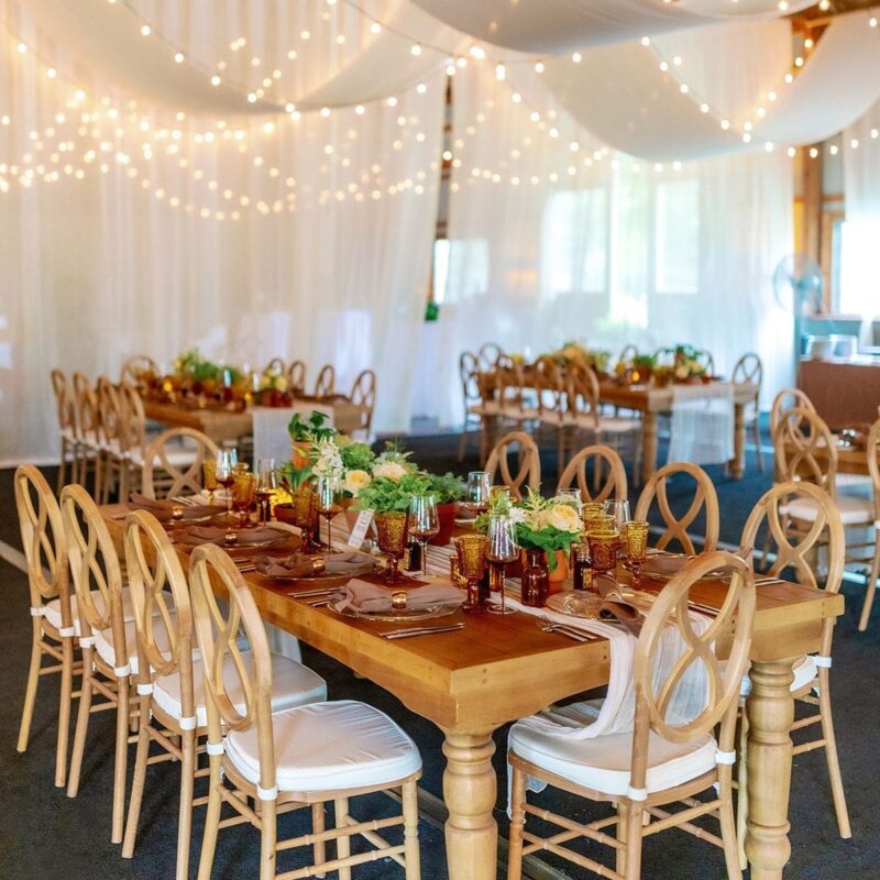 A table inside the dining room