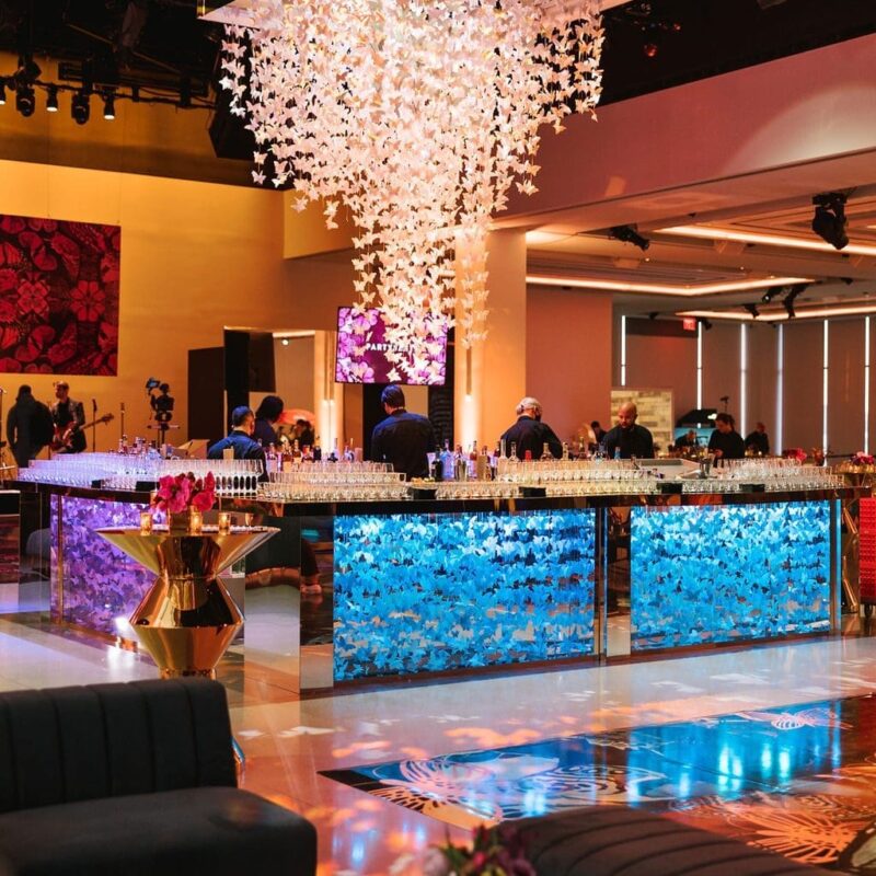 The Glasshouse bar set up