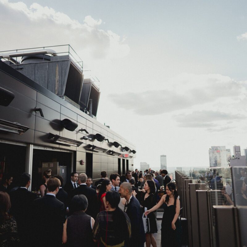 Cocktail hour on the rooftop at The Skylark