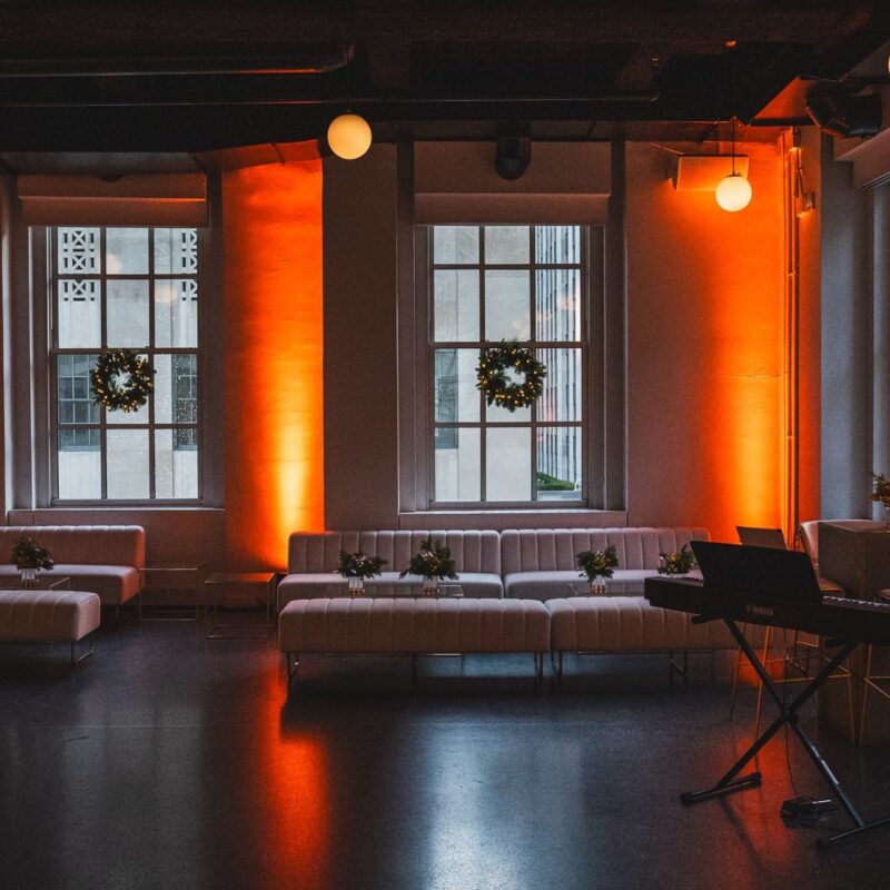 Interior holiday party at 620 Loft & Garden