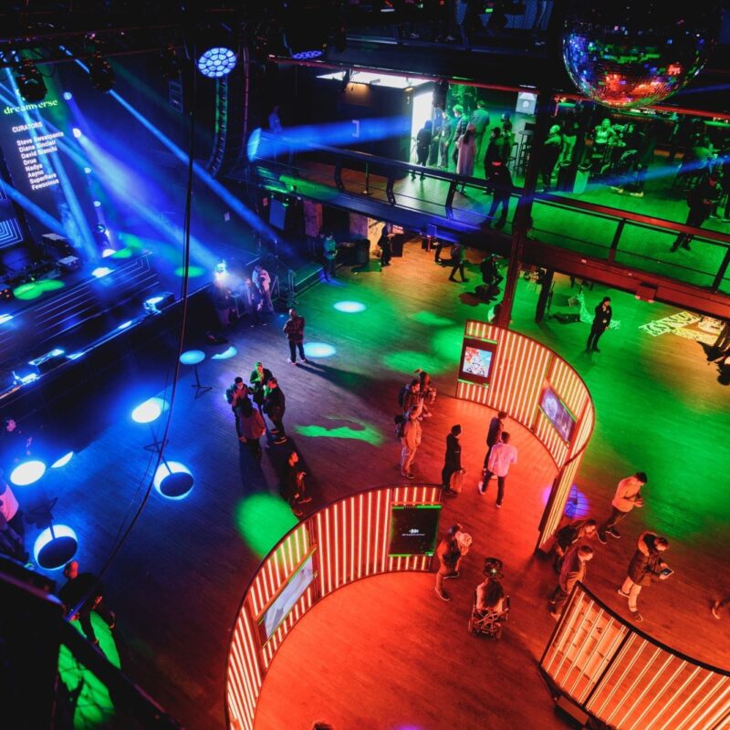 Terminal 5 New York City colorful event set up