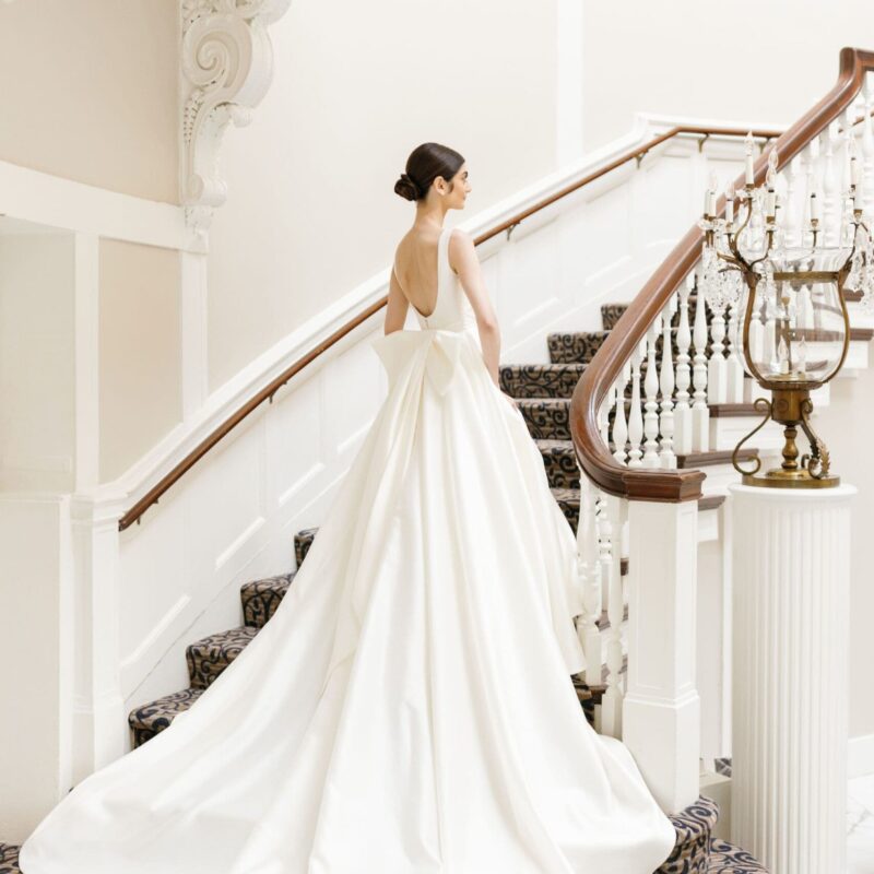 bride on stairs