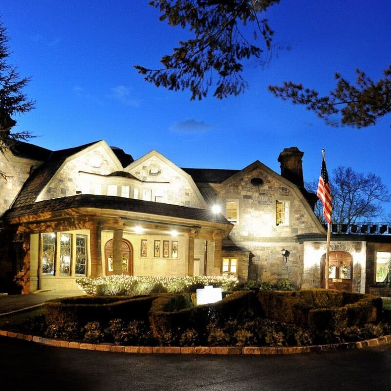 Mansion facade at Night
