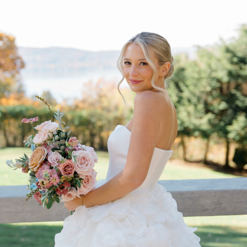 Bride overlooking Hudson