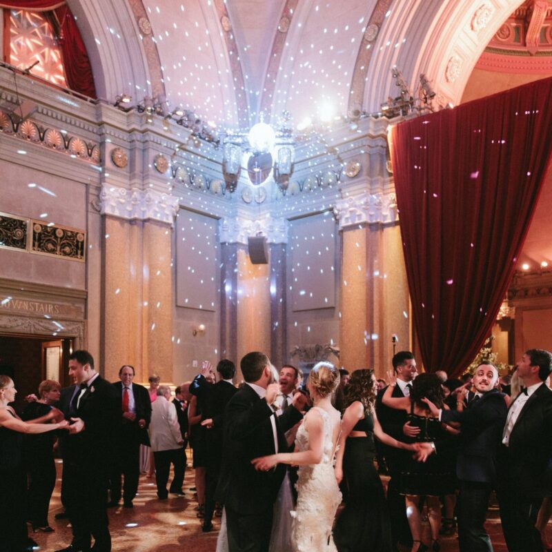 couple dancing at wedding reception