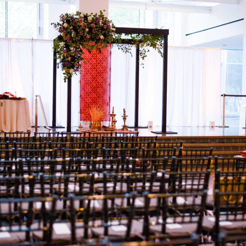 empty wedding ceremony setup
